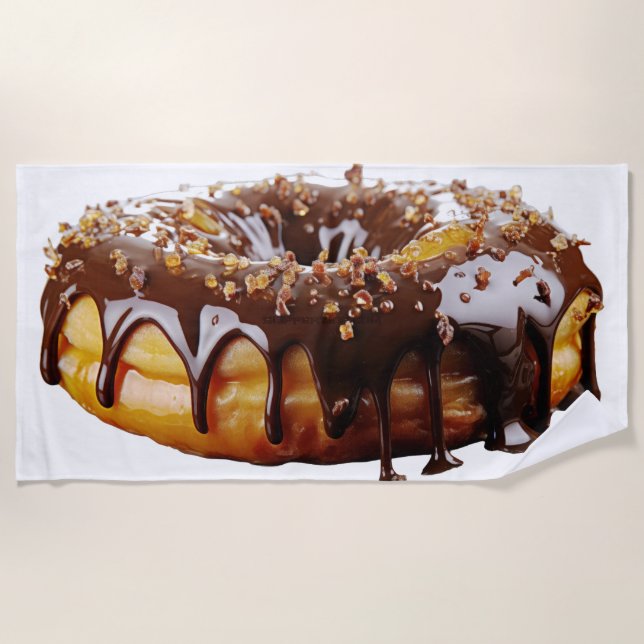 Serviette De Plage SlipperyJoe's decadent donut covered thick glossy  (Devant)