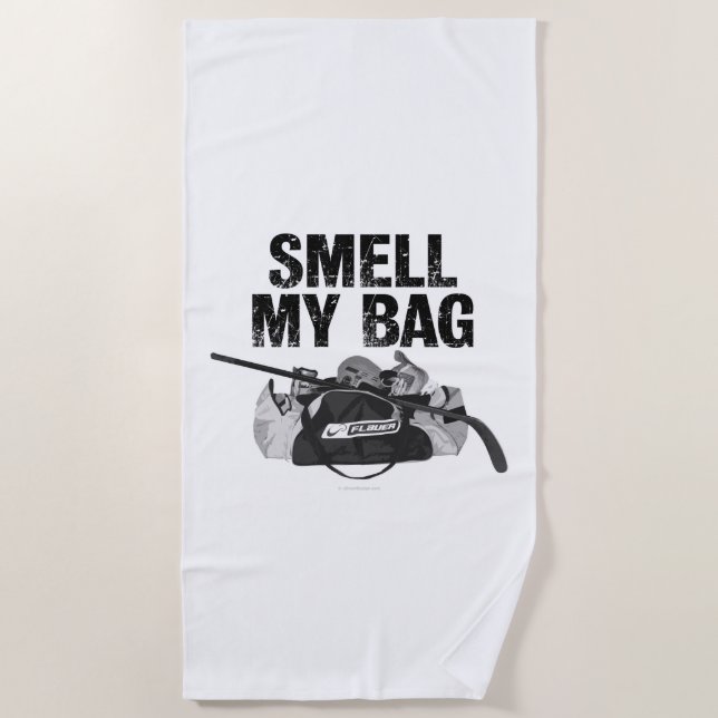 Serviette De Plage Smell My Bag (puanteur de hockey) (Devant)