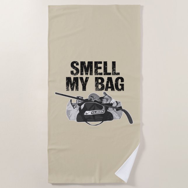 Serviette De Plage Smell My Bag (puanteur de hockey) (Devant)