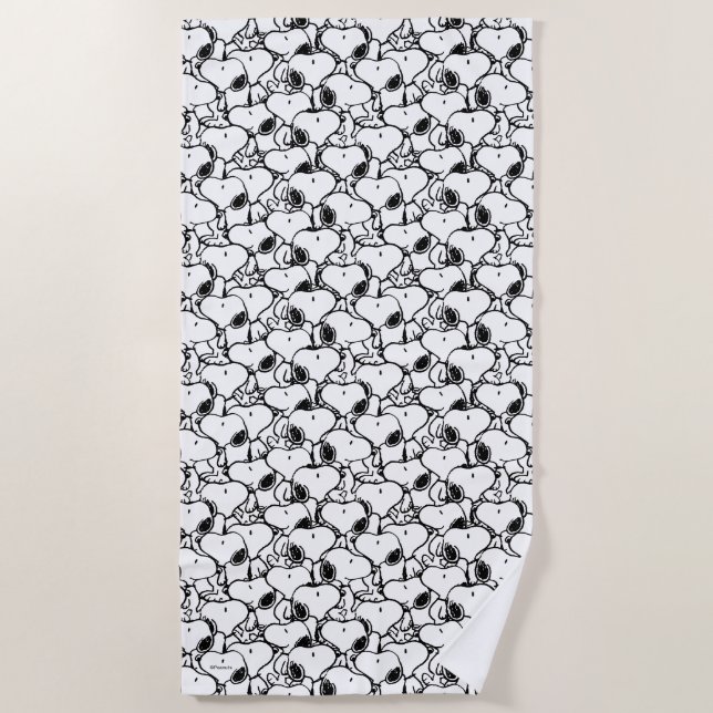 Serviette De Plage Snoopy Classic Comics Pattern (Devant)