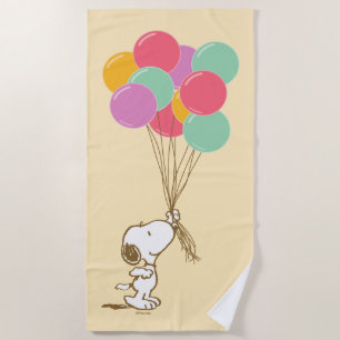 Serviette de plage Snoopy et Balloons