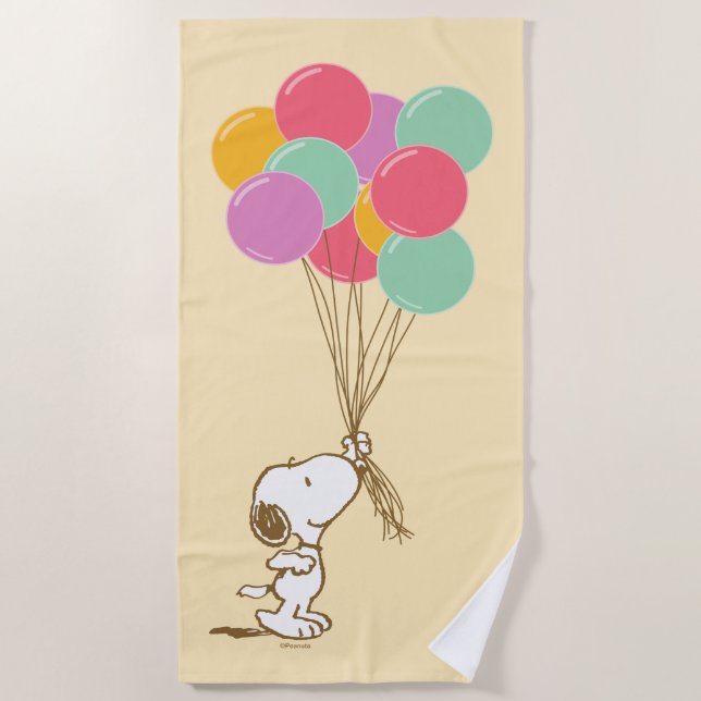 Serviette de plage Snoopy et Balloons (Devant)