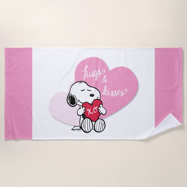 Serviette De Plage Snoopy Hugs & Kisses (Devant)