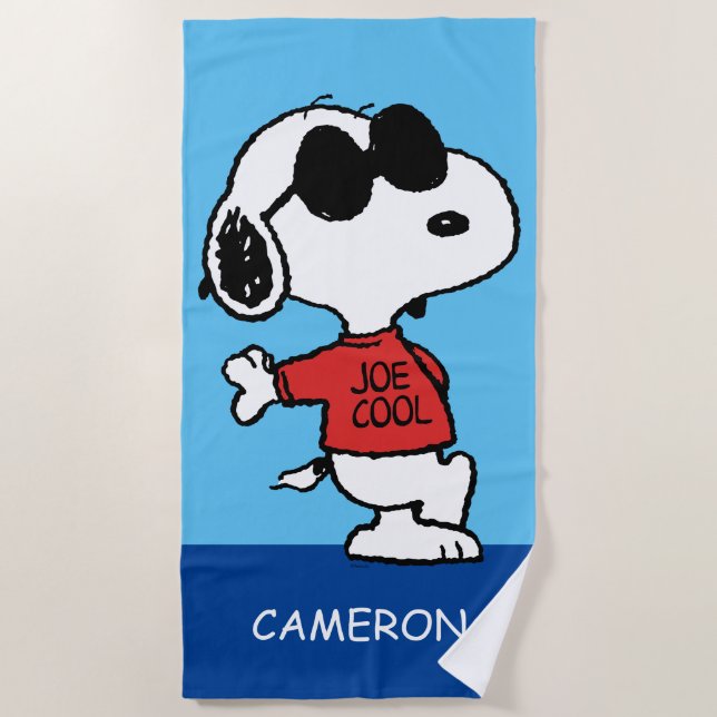 Serviette De Plage Snoopy "Joe Cool" debout (Devant)
