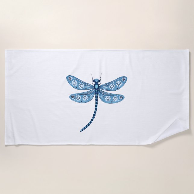 Serviette De Plage Snowflake Dragonfly Spirit (Devant)