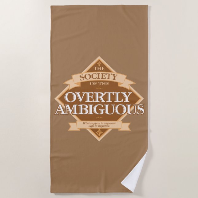 Serviette De Plage Société de l'ambiguïté excessive (Devant)