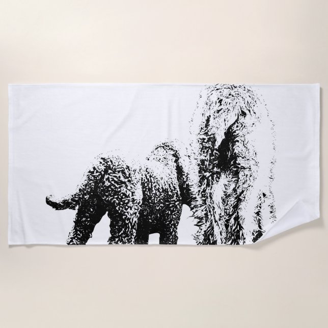 Serviette De Plage Société en courbes (Devant)