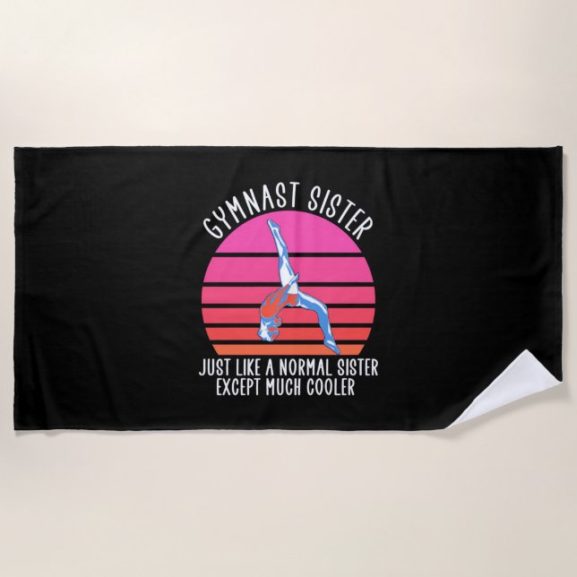 Serviette De Plage Soeur Gymnaste (Devant)