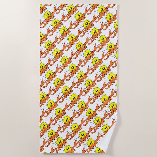 Serviette De Plage Soleil d'été (Devant)