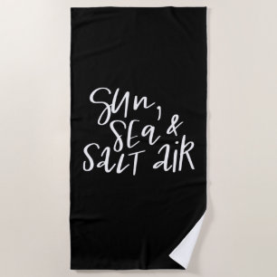 Serviette De Plage Soleil, Mer Et Air Salé