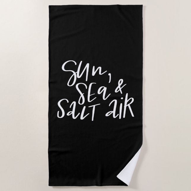 Serviette De Plage Soleil, Mer Et Air Salé (Devant)