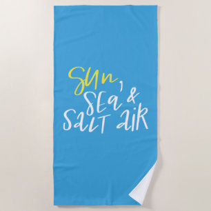 Serviette De Plage Soleil, Mer Et Air Salé
