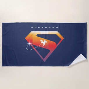 Serviette De Plage Soleil Tourner Superman Shield