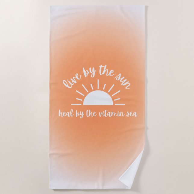 Serviette De Plage Soleil & Vitamine Mer (Devant)