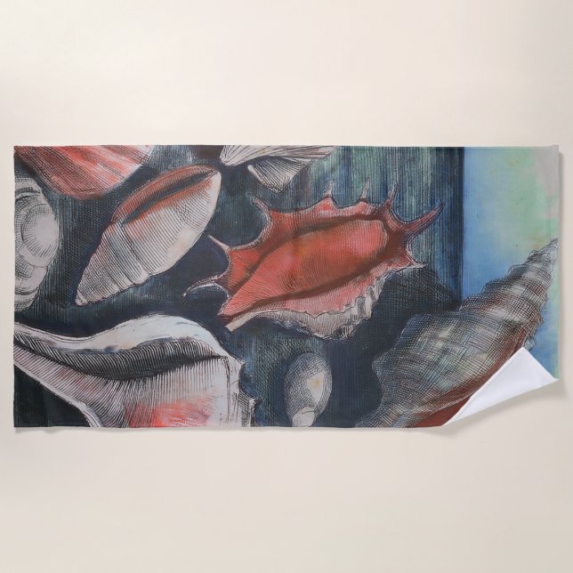 Serviette De Plage Sonate Coquillage (Devant)