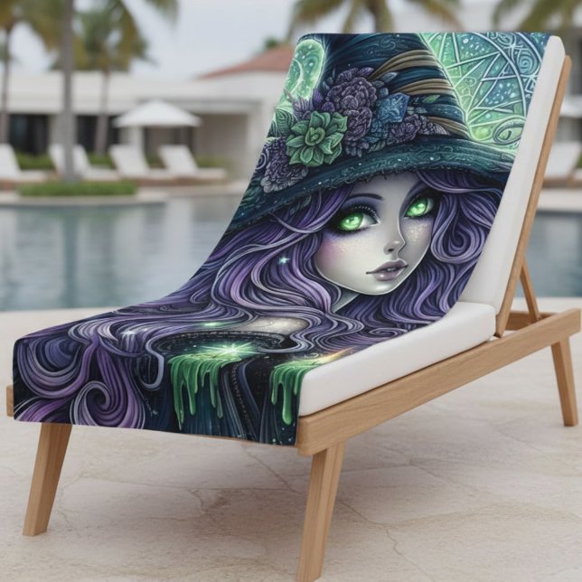 Serviette De Plage Sorcière Céleste Mystique (Créateur téléchargé)