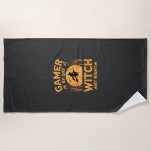 Serviette De Plage Sorcière de jeu Halloween Conception de jeu