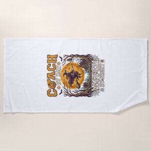 Serviette De Plage Sorcière de jour de coach nuit Haloween Lune volan