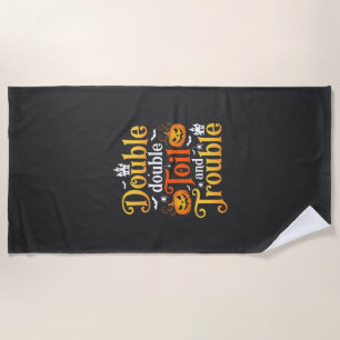 Serviette De Plage Sorcière Halloween Double Double Toil and Trouble