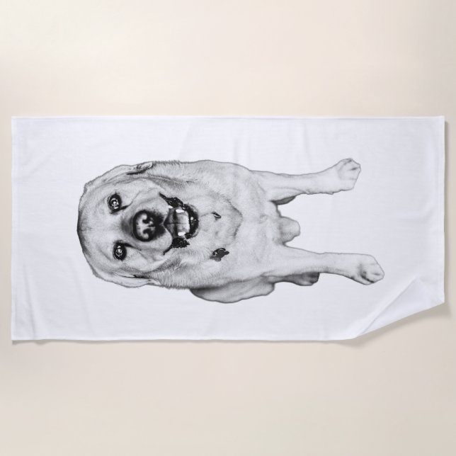 Serviette De Plage Sourire du jour ensoleillé (Devant)