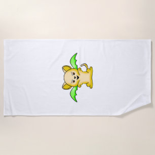 Serviette De Plage Souris chauve. Drôle de souris avec des ailes de c