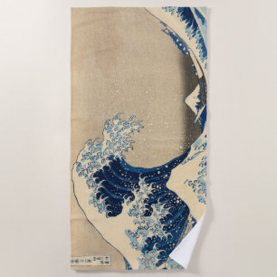 Serviette De Plage Sous la vague au large de Kanagawa par Katsushika
