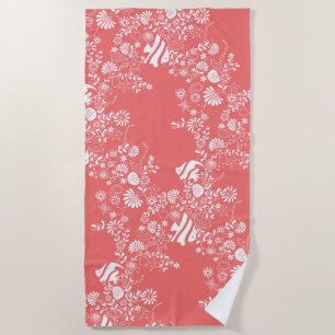 Serviette De Plage Sous le Motif de corail océanique