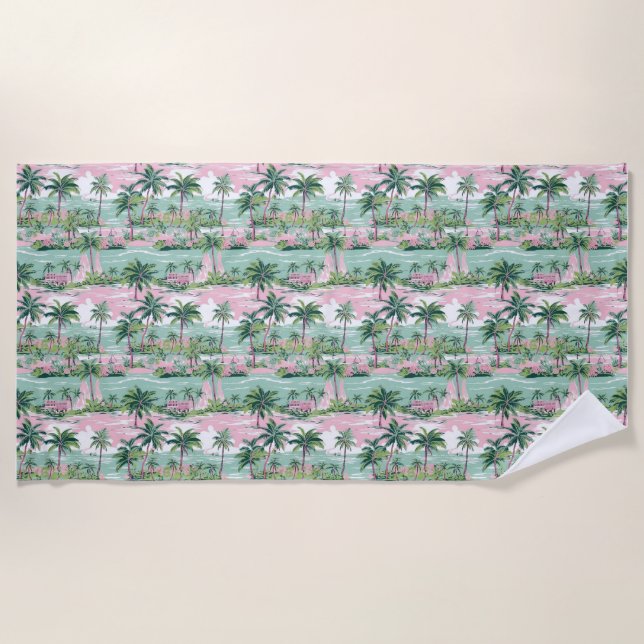 Serviette De Plage Sous les tropiques, chaque jour se sent comme un j (Devant)