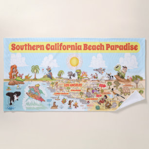 Serviette De Plage Southern California Beach Paradise Blanket