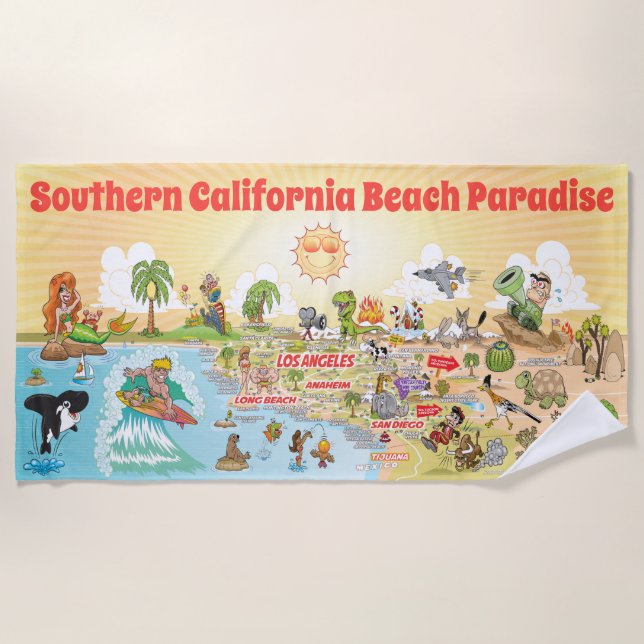 Serviette De Plage Southern California Beach Paradise Blanket (Devant)