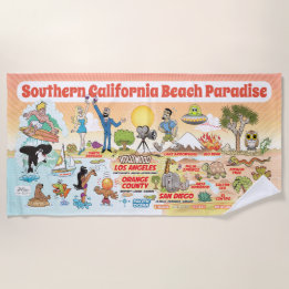 Serviette De Plage Southern California Beach Paradise Blanket