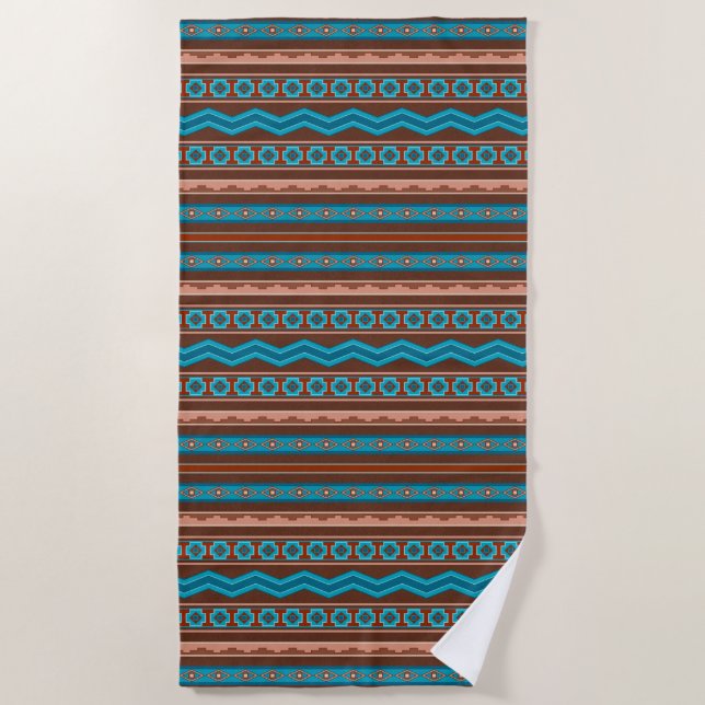 Serviette De Plage Southwest Style Geometric Cameron Gorge Design (Devant)