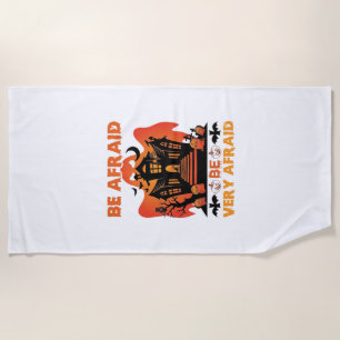 Serviette De Plage Soyez très effrayés Halloween Maison hantée Citrou