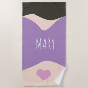 Serviette De Plage Spa Fille Cool Enfants Nom Personnalisé