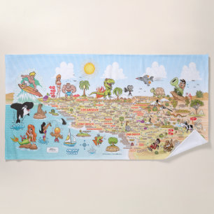Serviette De Plage Spectaculaire couverture de plage du sud de la Cal