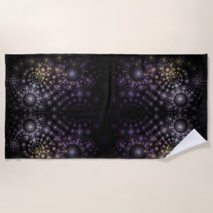 Serviette De Plage Sphère Abstraite Fractale Art Mandala Universe