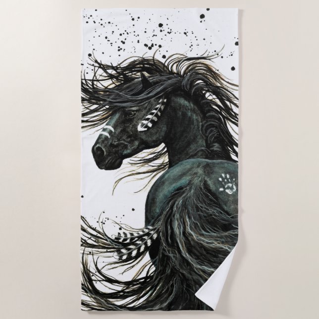 Serviette De Plage Spirit Horse Summer Towne par Bihrle (Devant)