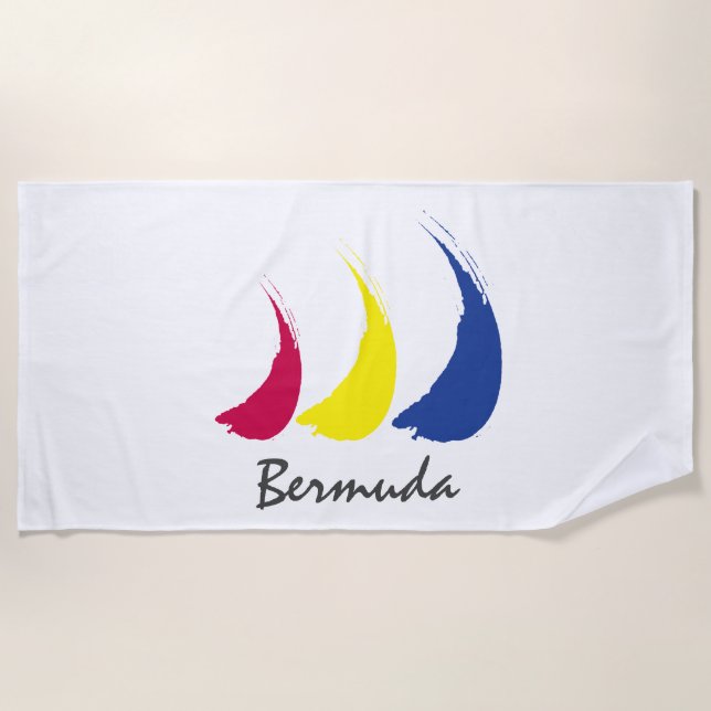 Serviette De Plage Splashy Sails_Paint-The-Wind_Bermuda (Devant)