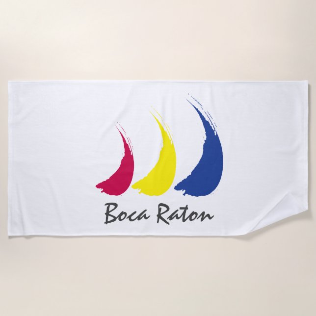 Serviette De Plage Splashy Sails_Paint-The-Wind_Boca Raton (Devant)