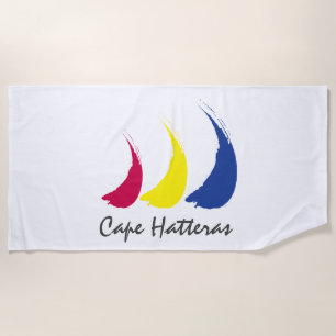 Serviette De Plage Splashy Sails_Paint-The-Wind_Cape Hatteras