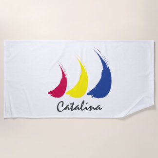 Serviette De Plage Splashy Sails_Paint-The-Wind_Catalina