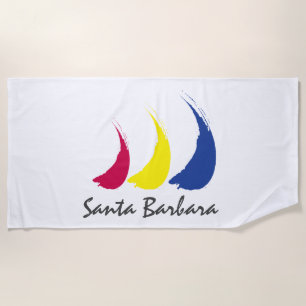 Serviette De Plage Splashy Sails_Paint-The-Wind_Père Noël Barbara