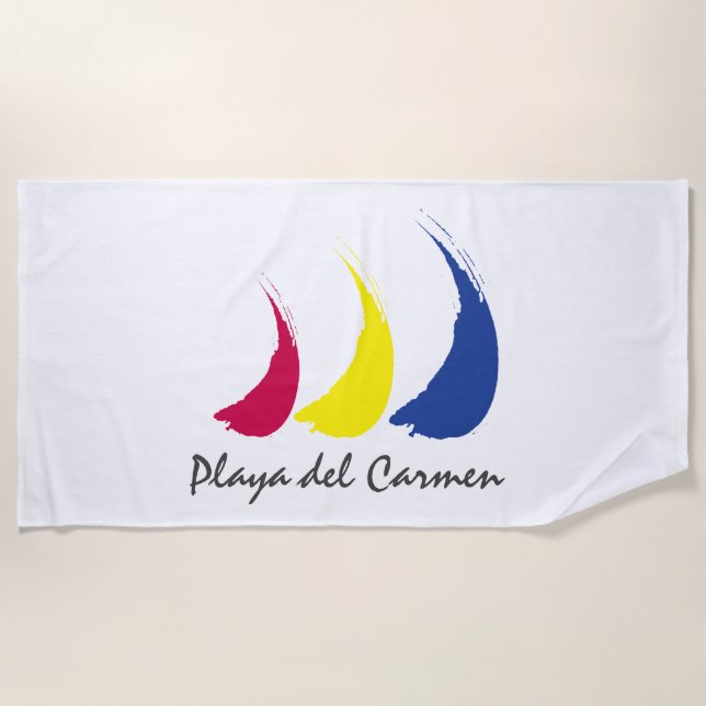Serviette De Plage Splashy Sails_Paint-The-Wind_Playa del Carmen (Devant)