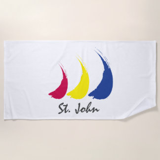 Serviette De Plage Splashy Sails_Paint-The-Wind_St. John