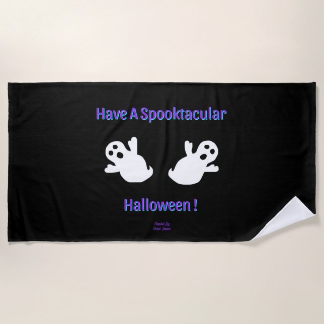 Serviette de plage Spooktacular Ghosts (Devant)