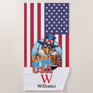 Serviette De Plage SPORT Party In USA Monogram Beach Towel