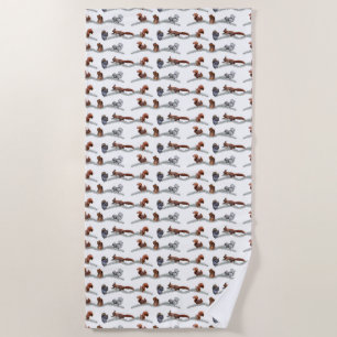 Serviette de plage Squirrel Frenzy (choisir la cou