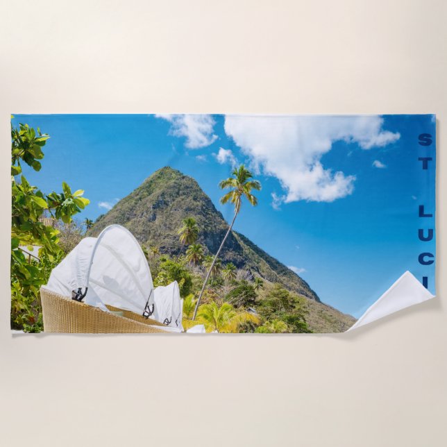Serviette de plage St Lucia Piton (Devant)
