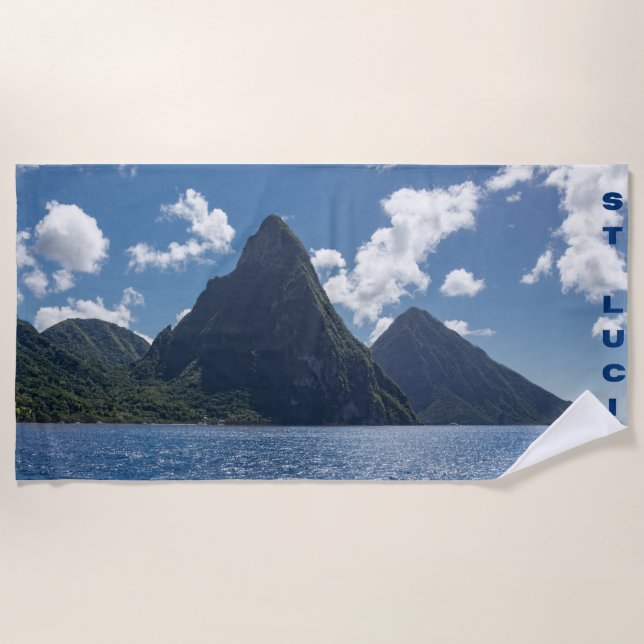 Serviette de plage St Lucia Piton (Devant)