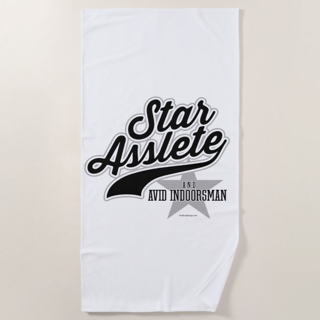 Serviette De Plage Star Asslete (Avid Indoorsman) (Devant)